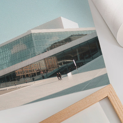 Plagát do obývačky Sklenená architektúra v minimalistickom prostredí