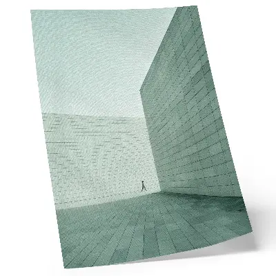 Plagát do obývačky sivé geometrické steny s minimalistickým motívom
