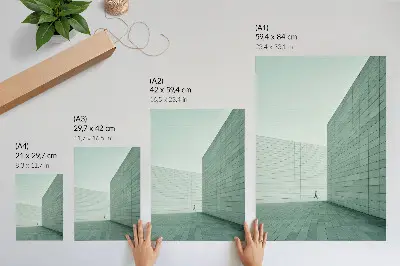 Plagát do obývačky sivé geometrické steny s minimalistickým motívom
