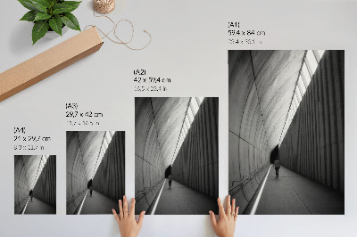 Poster na stenu Minimalistická perspektíva tieňov tunelov