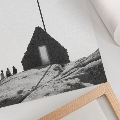 Poster na stenu Surová geometria, jednoduchosť, čierna a biela, minimalizmus