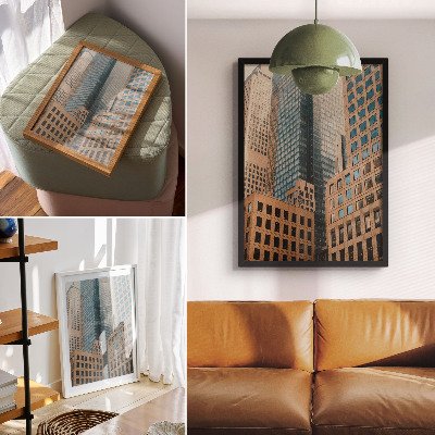Plagát Moderné mrakodrapy, geometrické tvary, elegancia