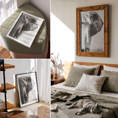 Poster na stenu Monochromatická atmosféra, pokrčená koža, elegancia