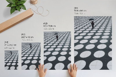 Plagát Geometrické vzory, čiernobiely kontrast