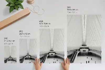 Poster na stenu minimalistický dizajn s modernými líniami a dynamickou kompozíciou