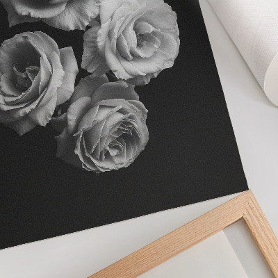 Poster na stenu Čiernobiele ruže minimalizmus klasika elegancia