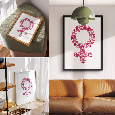 Poster na stenu Okvetné lístky v tvare symbolu ľahkosti