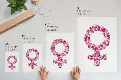 Poster na stenu Okvetné lístky v tvare symbolu ľahkosti