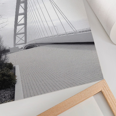 Plagát Minimalistická moderná mostná konštrukcia