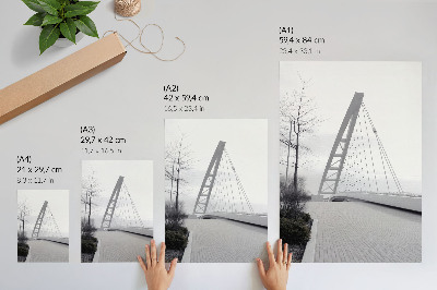 Plagát Minimalistická moderná mostná konštrukcia