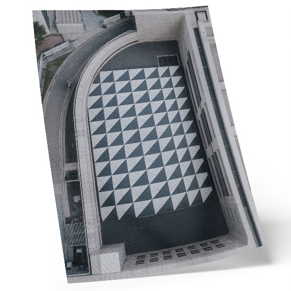 Poster na stenu Elegantné geometrické vzory, futuristická architektúra