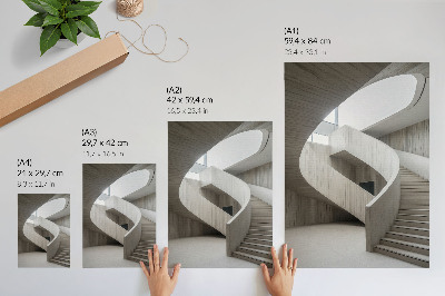 Plagát do obývačky Moderné točité schodisko v elegantnom interiéri