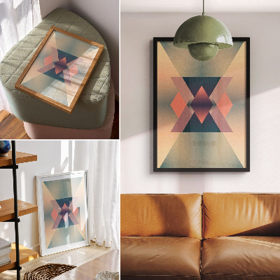 Plagát do obývačky Geometrické tvary pastelové farby elegancia