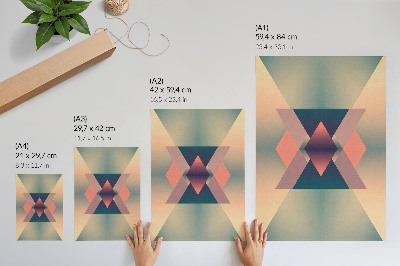 Plagát do obývačky Geometrické tvary pastelové farby elegancia