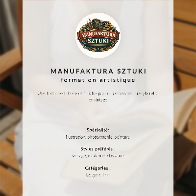 Poster na stenu Žena s klobúkom pri stole v kaviarni