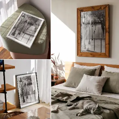 Plagát do obývačky očarujúce lampáše v uličke s krásnou architektúrou