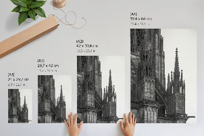 Plagát Gotická architektúra zložito zdobená kontrastmi