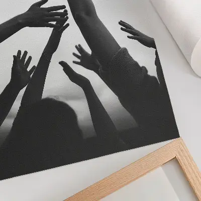 Plagát do obývačky minimalistický štýl ruky hore