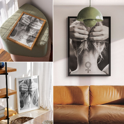 Poster na stenu Čiernobiela elegancia, minimalizmus, symbol ženskosti