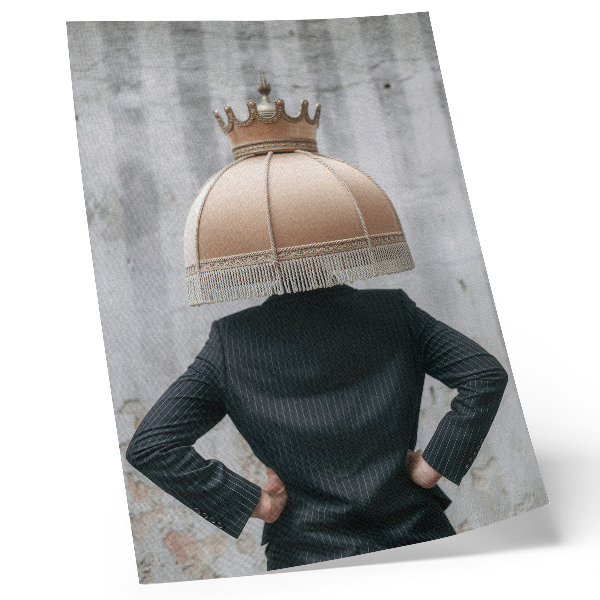 Poster na stenu Rafinované tienidlo na lampu, elegantný oblek, kontrast textúr