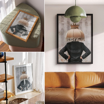 Poster na stenu Rafinované tienidlo na lampu, elegantný oblek, kontrast textúr
