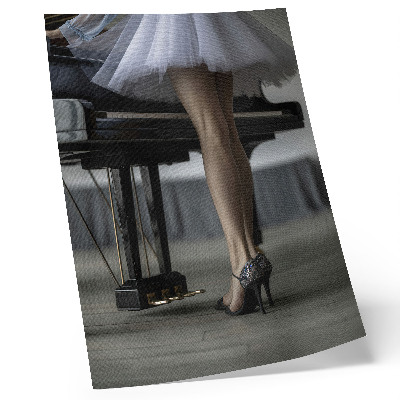 Plagát Baletka za klavírom, elegancia a jemnosť