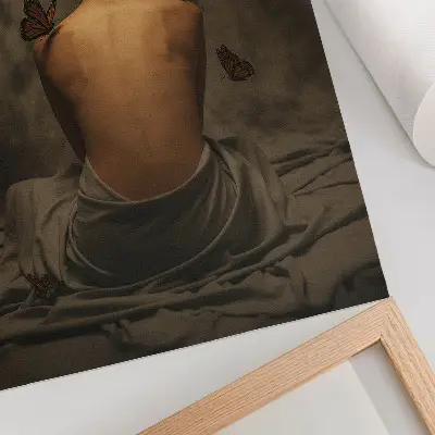 Nástenný plagát jemné motýle zvýrazňujúce eleganciu a pokoj