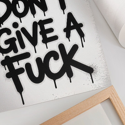 Poster na stenu Čierne graffiti písmená na bielom pozadí s kontrastom