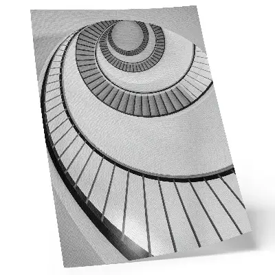 Plagát točité schodisko s fascinujúcou geometriou a eleganciou