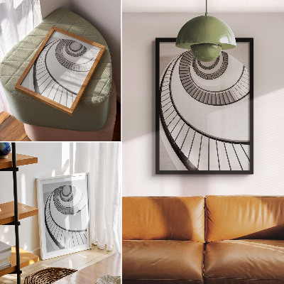 Plagát Točité schodisko fascinujúca geometria elegancia