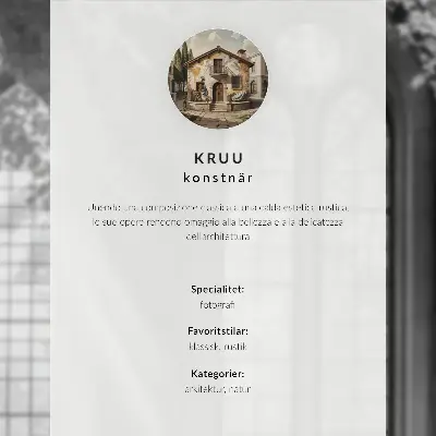 Plagát do obývačky farebné fasády so zelenými stromami pod slnečnou oblohou