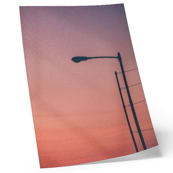 Plagát Minimalistická lampa romantický západ slnka moderný