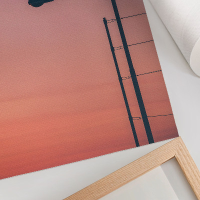 Plagát Minimalistická lampa romantický západ slnka moderný