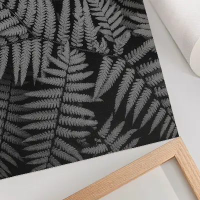 Plagát na stenu zmyselná papraď v čiernobielom prevedení, symetria a elegancia