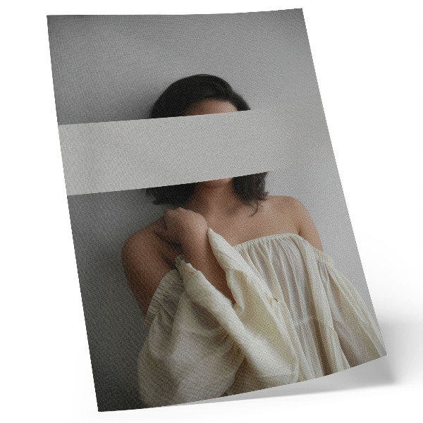 Poster na stenu Variabilná rovnováha bielej a béžovej farby v minimalistickom štýle
