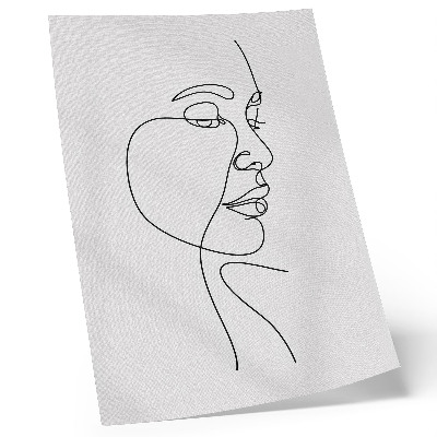 Poster na stenu Minimalistická linkovaná grafika tváre bez zbytočných detailov