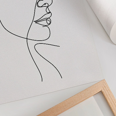 Poster na stenu Minimalistická linkovaná grafika tváre bez zbytočných detailov