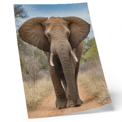 Poster na stenu Slon na ceste v africkej krajine