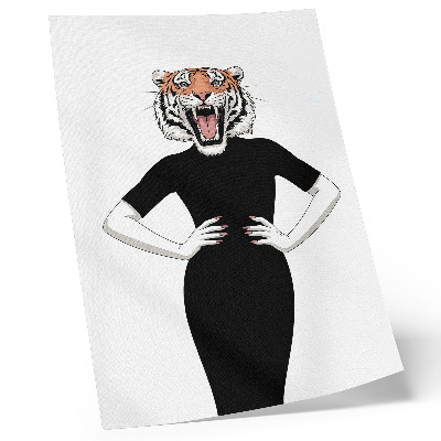 Poster na stenu Surrealistická kombinácia tigra a šiat