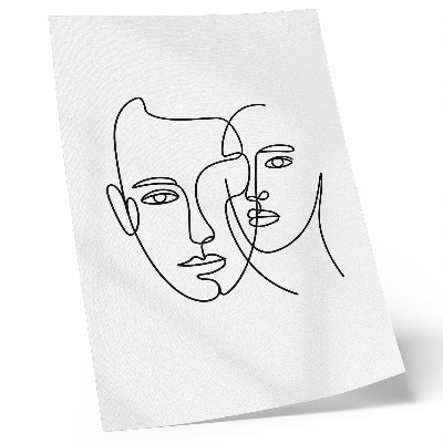 Plagát Minimalistické portréty, linková grafika, hĺbka, emócie