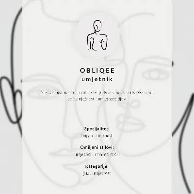 Plagát minimalistické portréty s lineárnou grafikou vyjadrujúce hĺbku a emócie