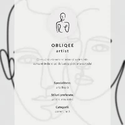 Plagát minimalistické portréty s lineárnou grafikou vyjadrujúce hĺbku a emócie