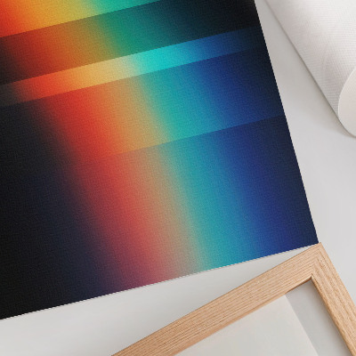 Poster na stenu Farebné horizontálne pruhy s efektom hĺbky a pohybu