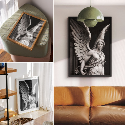 Plagát Mramorová socha anjela, plná detailov a elegancie