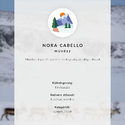 Plagát Sob s parohmi, harmónia zimnej krajiny