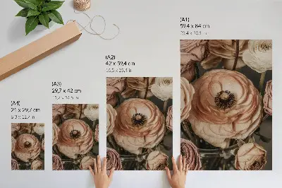 Plagát do obývačky pastelové kvety v štýle elegancie, harmónie a zmyselnosti