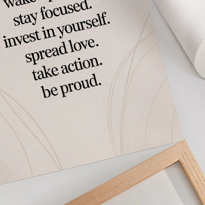 Poster na stenu Motivačný odkaz, svetlé pozadie, elegantné línie