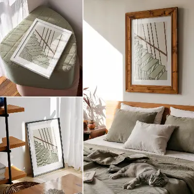 Plagát geometria schodísk s prvkami dynamiky, minimalizmu a elegancie