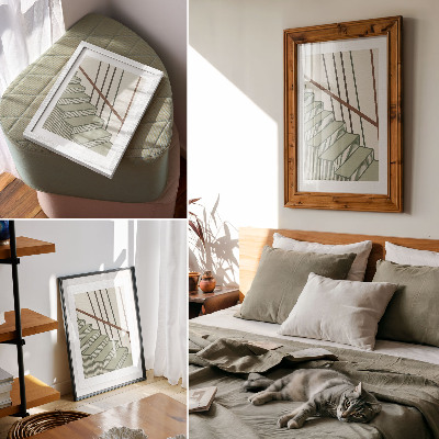 Plagát Geometria schodiska dynamika minimalizmus elegancia