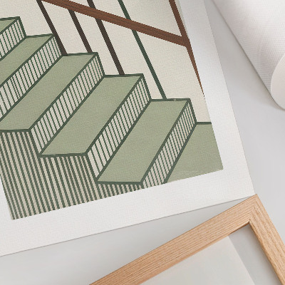 Plagát Geometria schodiska dynamika minimalizmus elegancia